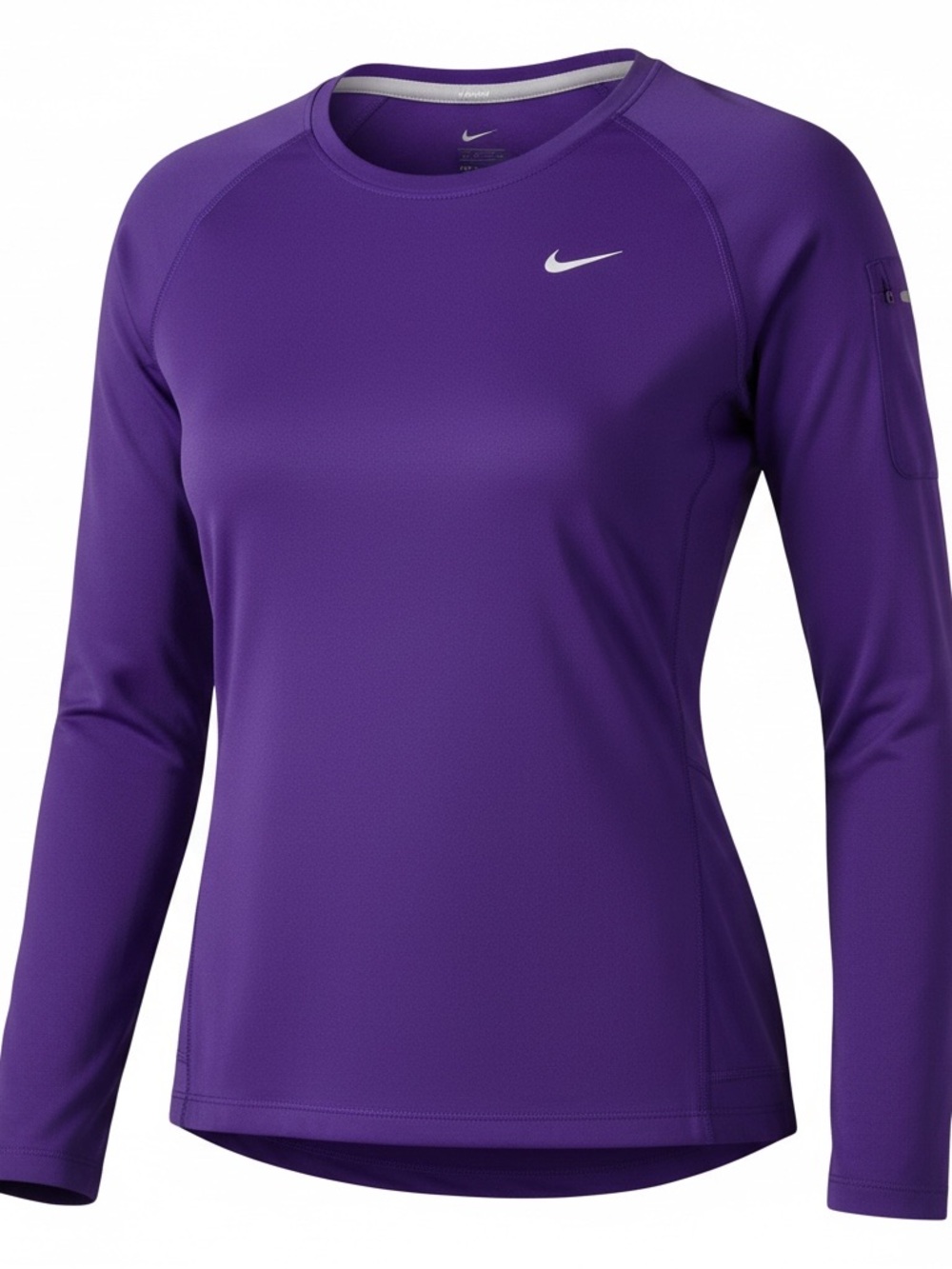 Nike Miler Dri-Fit Long-Sleeve Purple Performance Top